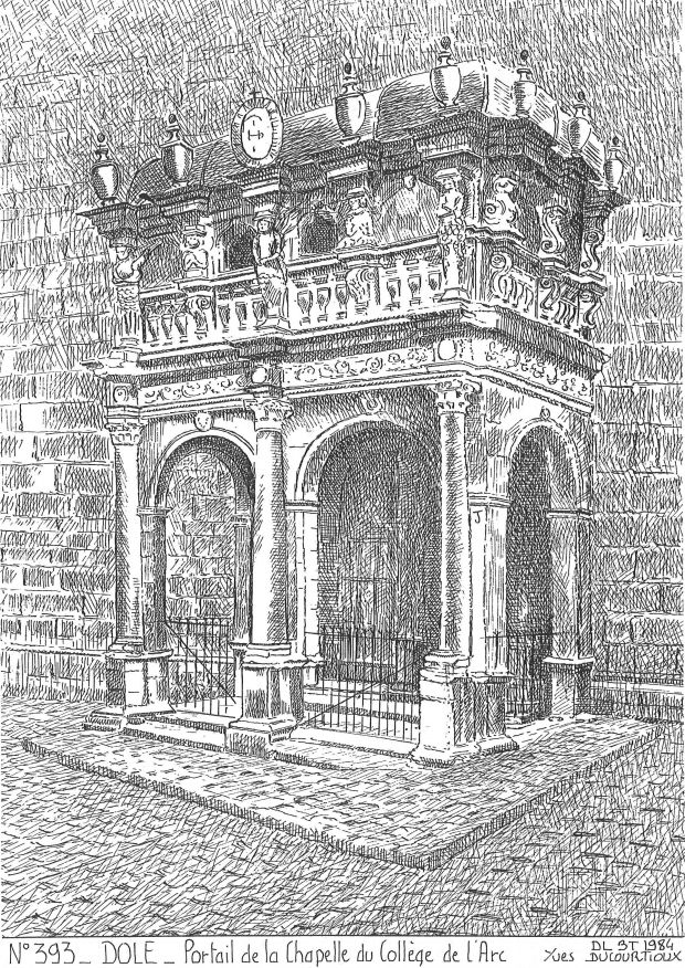 N 39003 - DOLE - portail de la chapelle du coll