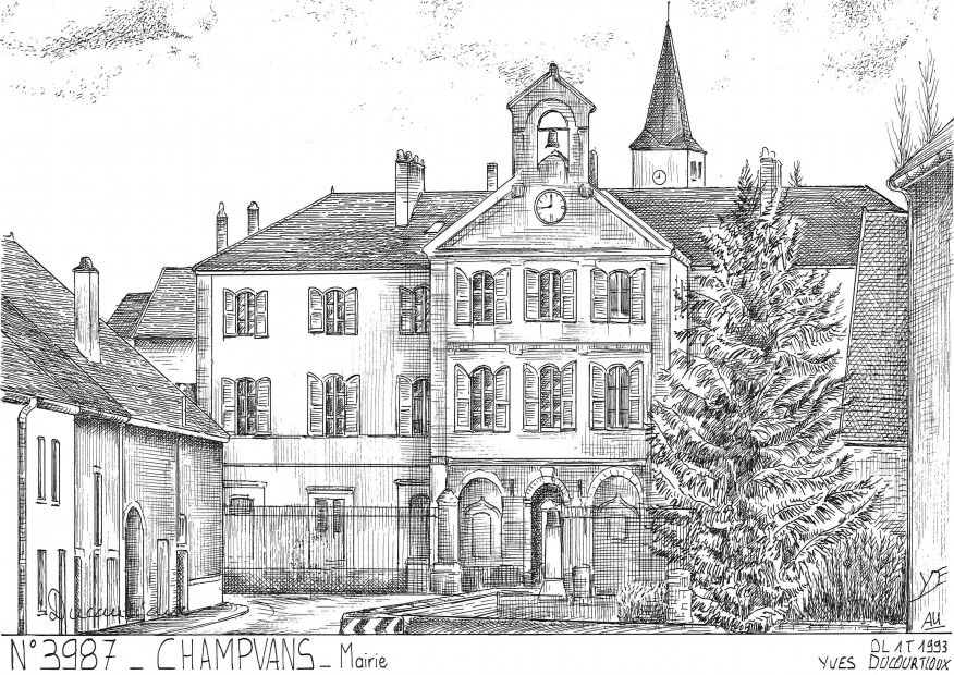 N 39087 - CHAMPVANS - mairie