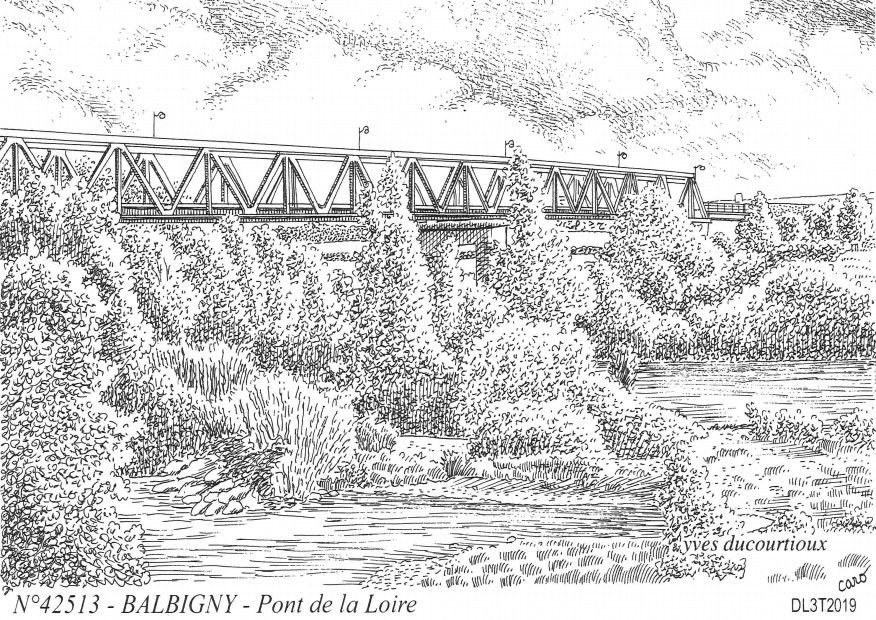 N 42513 - BALBIGNY - pont de la loire