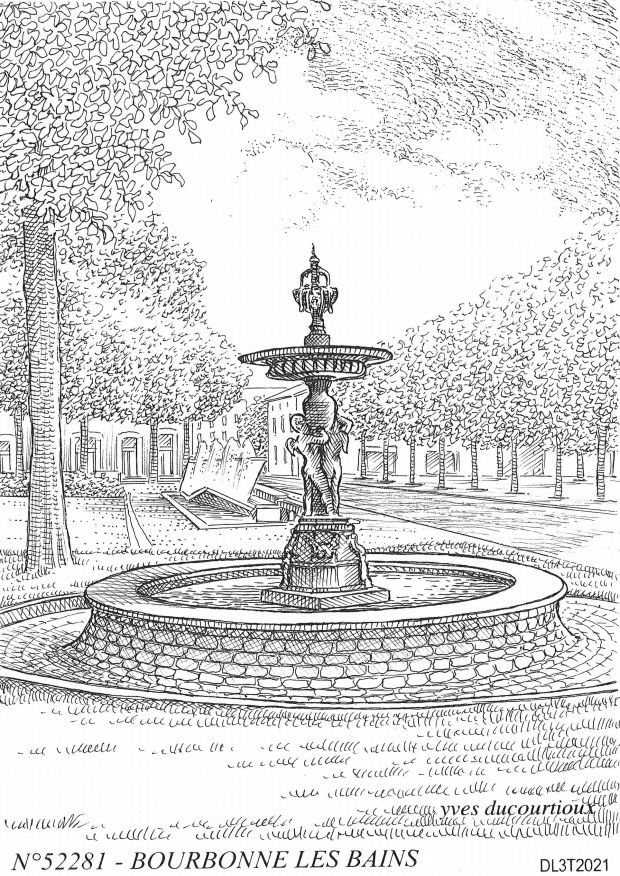 N 52281 - BOURBONNE LES BAINS - fontaine