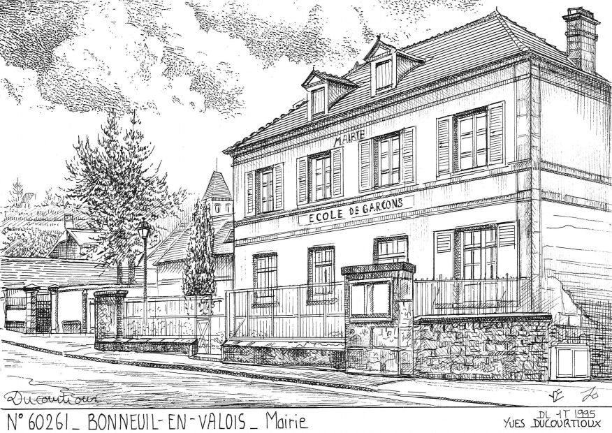 N 60261 - BONNEUIL EN VALOIS - mairie