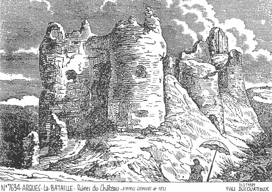 N 76094 - ARQUES LA BATAILLE - ruines du ch�teau (d