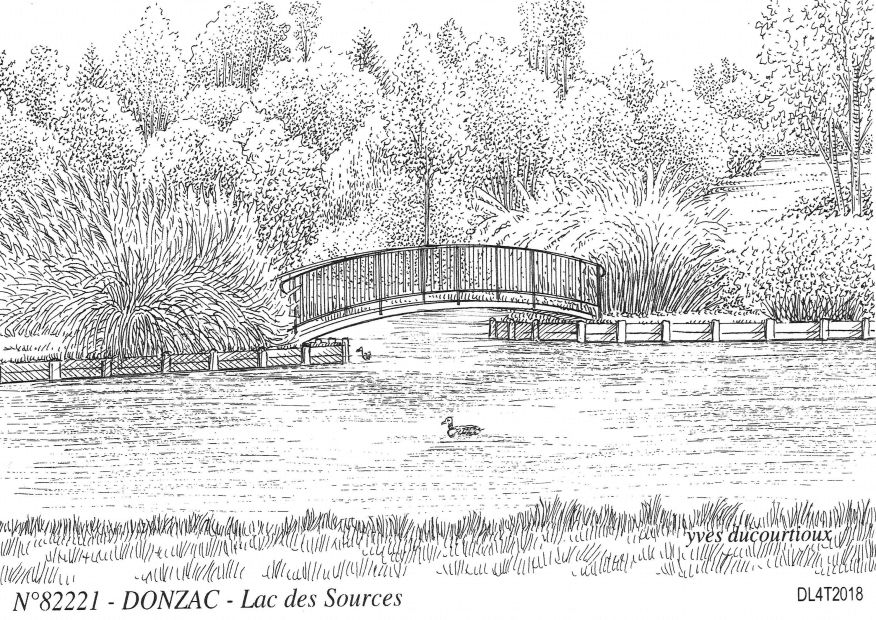 N 82221 - DONZAC - lac des sources