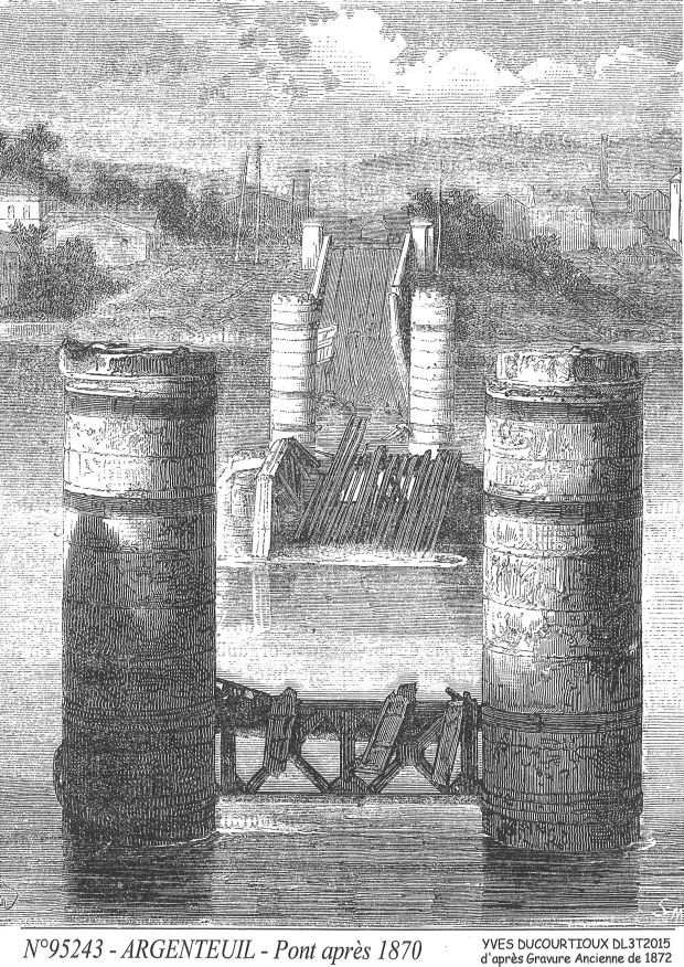 N 95243 - ARGENTEUIL - pont apr�s 1870�