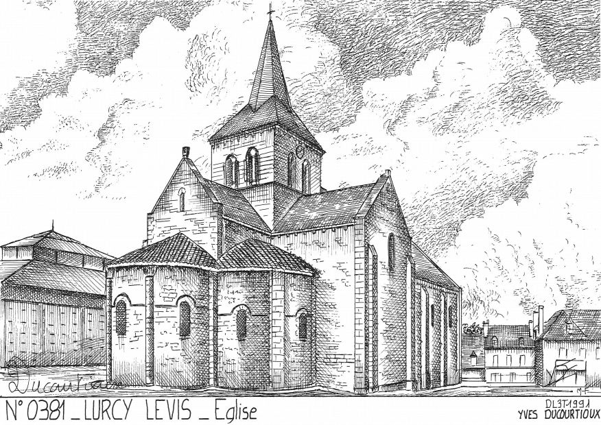 Cartes postales LURCY LEVIS - glise