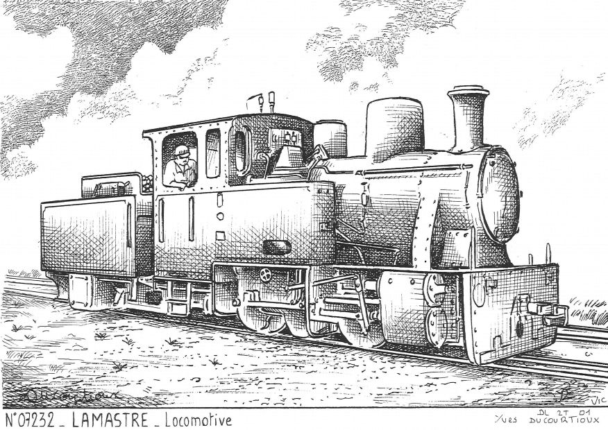 Cartes postales LAMASTRE - locomotive