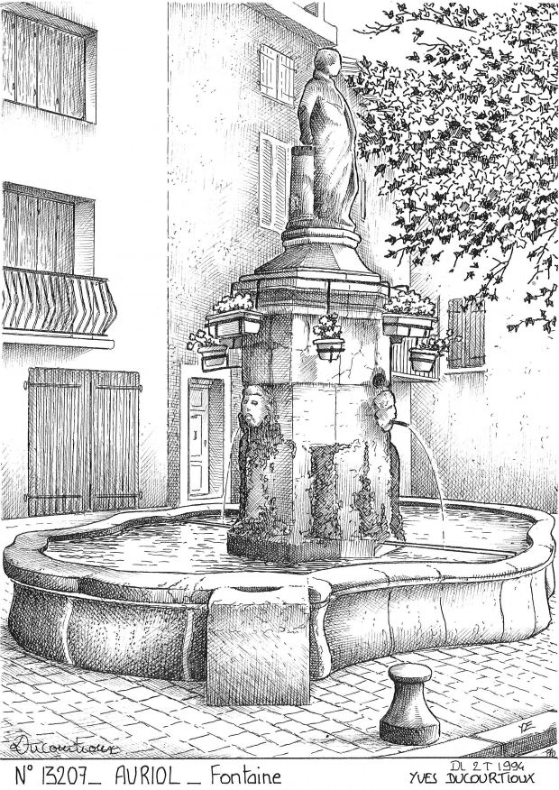 Cartes postales AURIOL - fontaine