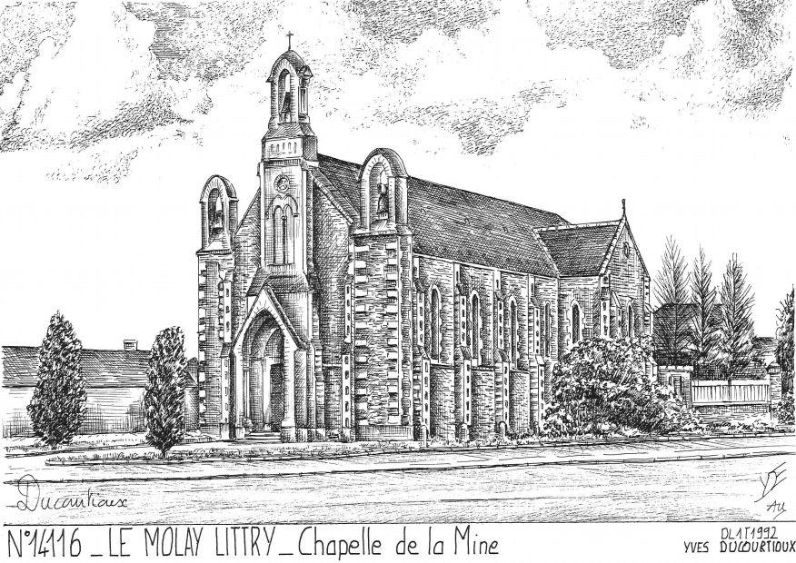 Cartes postales LE MOLAY LITTRY - chapelle de la mine