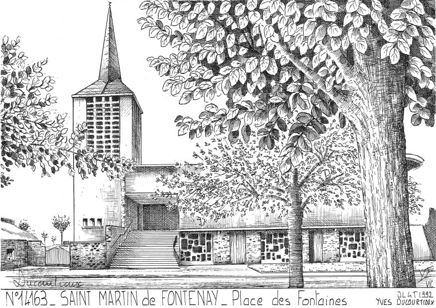 Cartes postales ST MARTIN DE FONTENAY - place des fontaines
