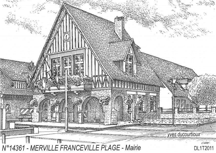 Cartes postales MERVILLE FRANCEVILLE PLAGE - mairie