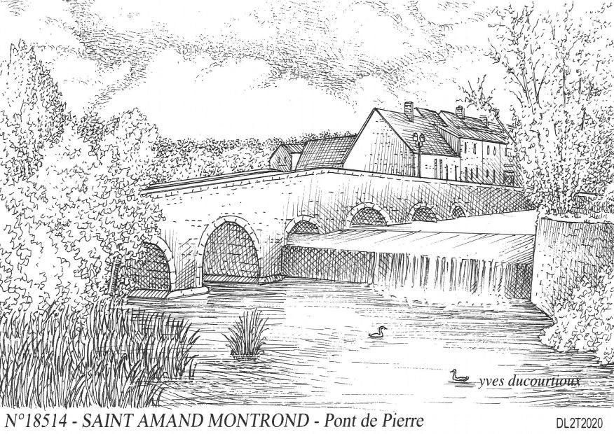 Cartes postales ST AMAND MONTROND - pont de pierre