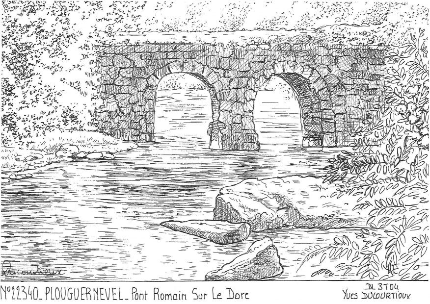 Souvenirs PLOUGUERNEVEL - pont romain sur le dore