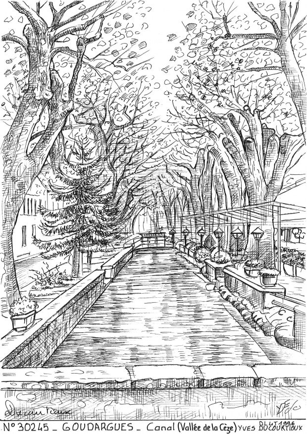 Cartes postales GOUDARGUES - canal (valle de la cze)