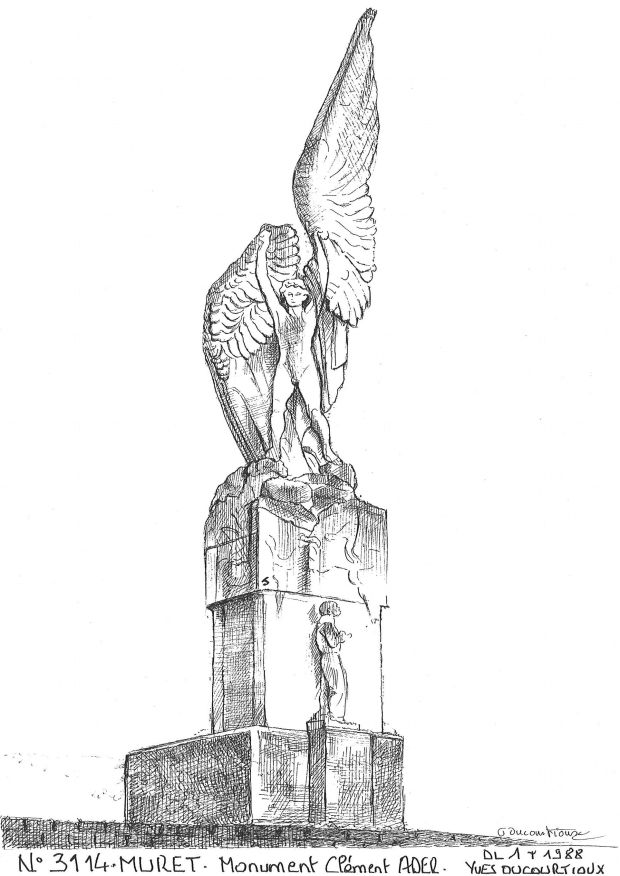 Souvenirs MURET - monument clment ader