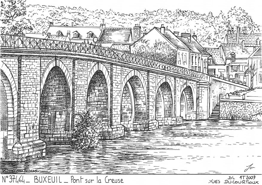 Cartes postales BUXEUIL - pont sur la creuse