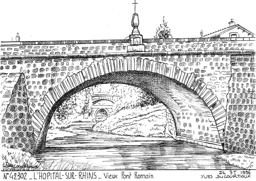 Cartes postales L HOPITAL SUR RHINS - vieux pont romain