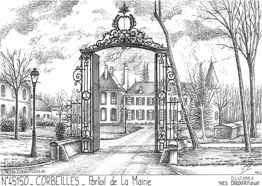 Souvenirs CORBEILLES - portail de la mairie