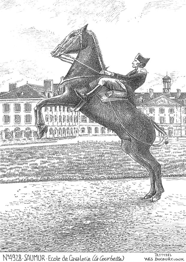 Cartes postales SAUMUR - cole de cavalerie (la courbet