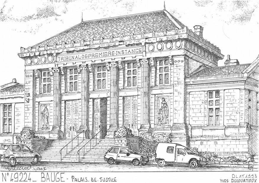 Cartes postales BAUGE - palais de justice