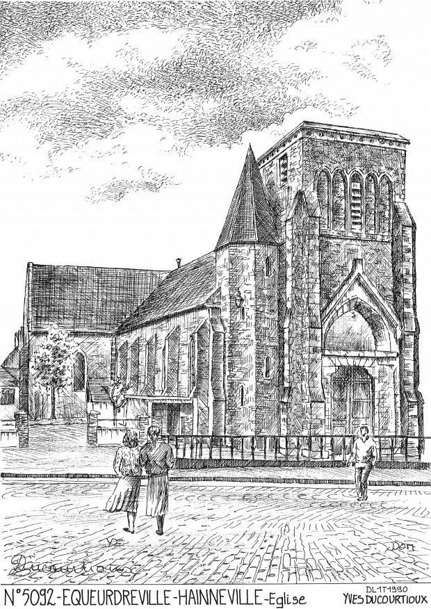 Cartes postales EQUEURDREVILLE HAINNEVILLE - �glise
