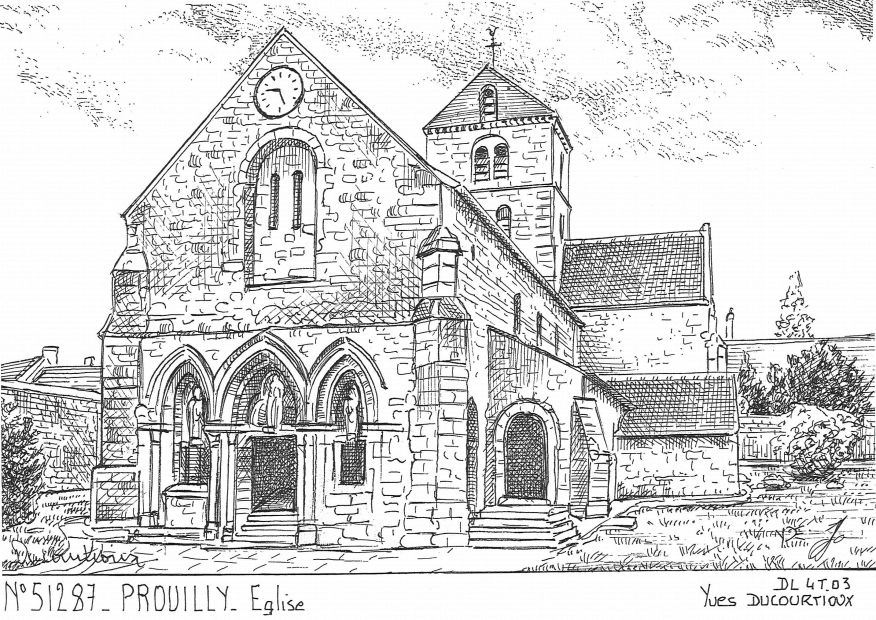 Cartes postales PROUILLY - glise