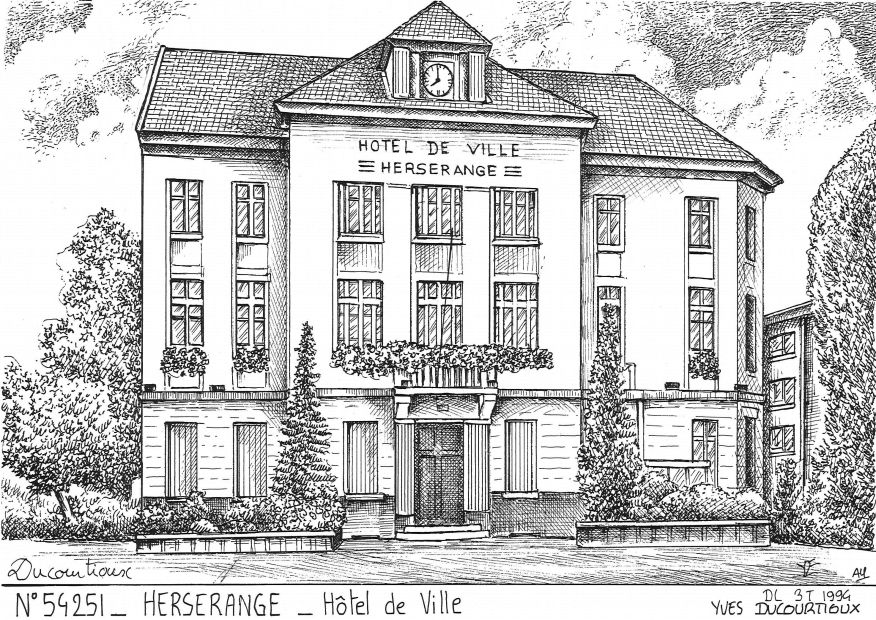 Cartes postales HERSERANGE - h�tel de ville