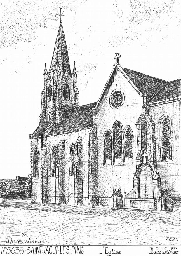 Cartes postales ST JACUT LES PINS - �glise