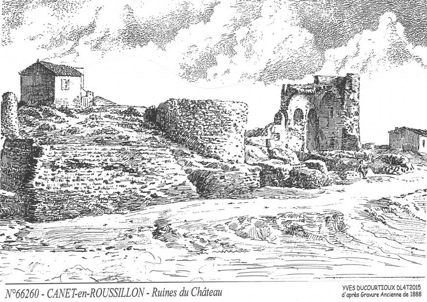 Cartes postales CANET EN ROUSSILLON - ruines du chteau