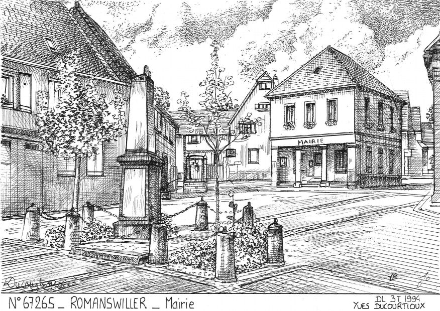 Cartes postales ROMANSWILLER - mairie