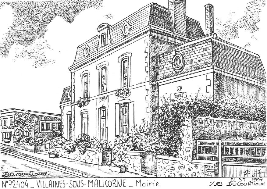 Cartes postales VILLAINES SOUS MALICORNE - mairie