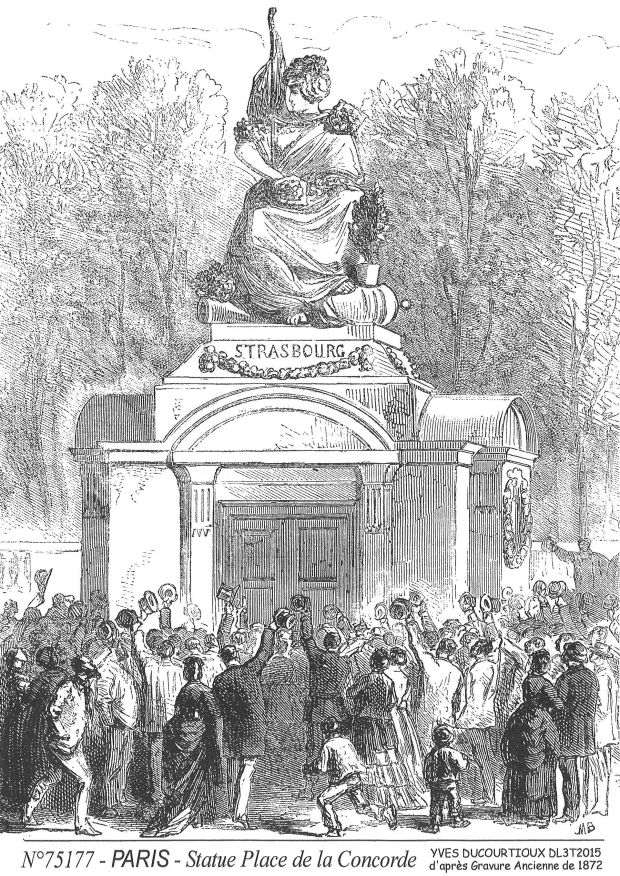Souvenirs PARIS - statue place de la concorde�