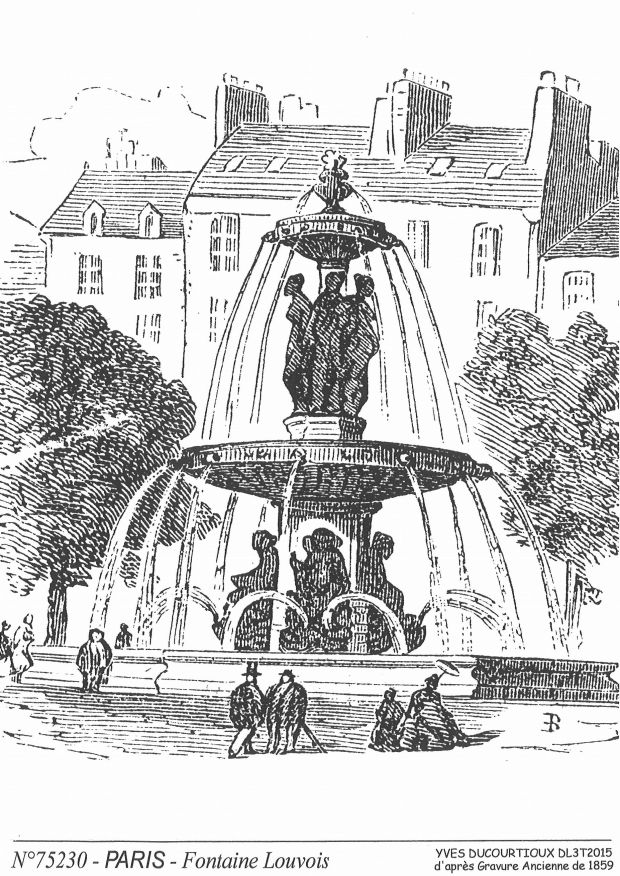 Cartes postales PARIS - fontaine louvois