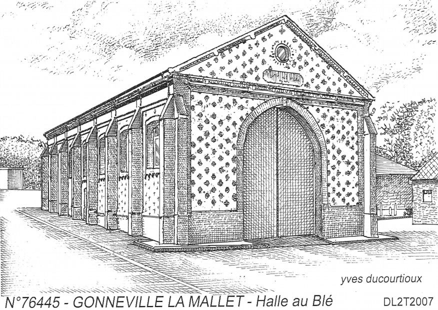 Cartes postales GONNEVILLE LA MALLET - halle au bl