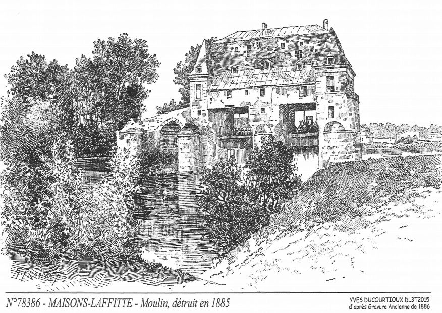 Souvenirs MAISONS LAFFITTE - moulin, dtruit en 1885