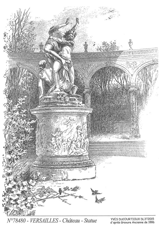 Cartes postales VERSAILLES - chteau, statue