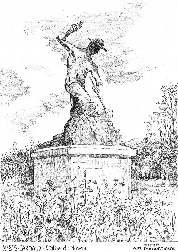 Souvenirs CARMAUX - statue du mineur