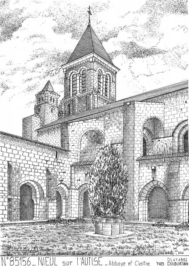 Souvenirs NIEUL SUR L AUTISE - abbaye et clotre
