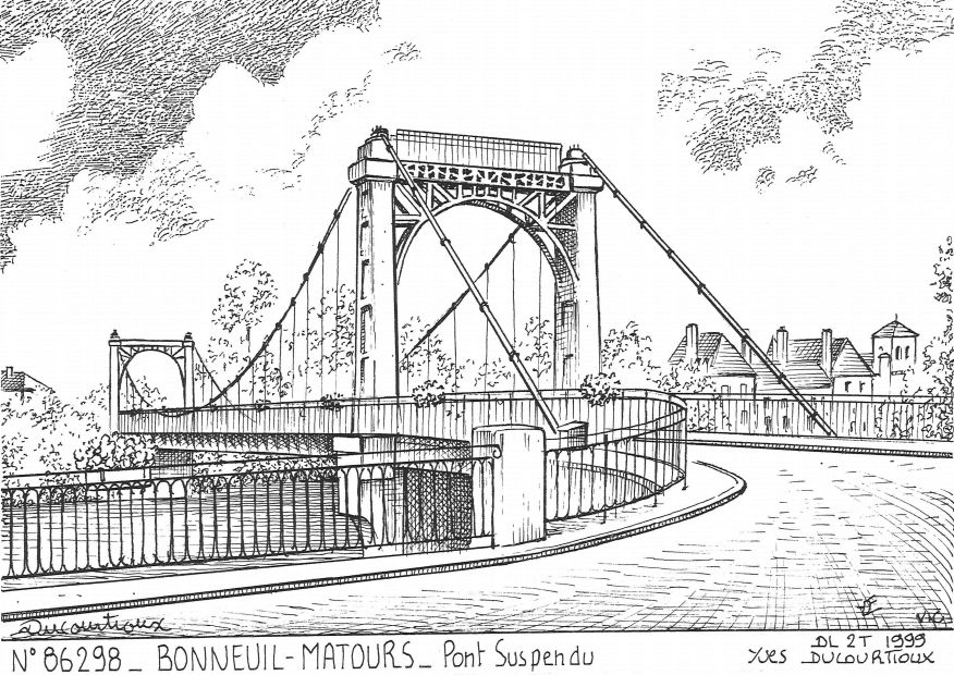 Cartes postales BONNEUIL MATOURS - pont suspendu