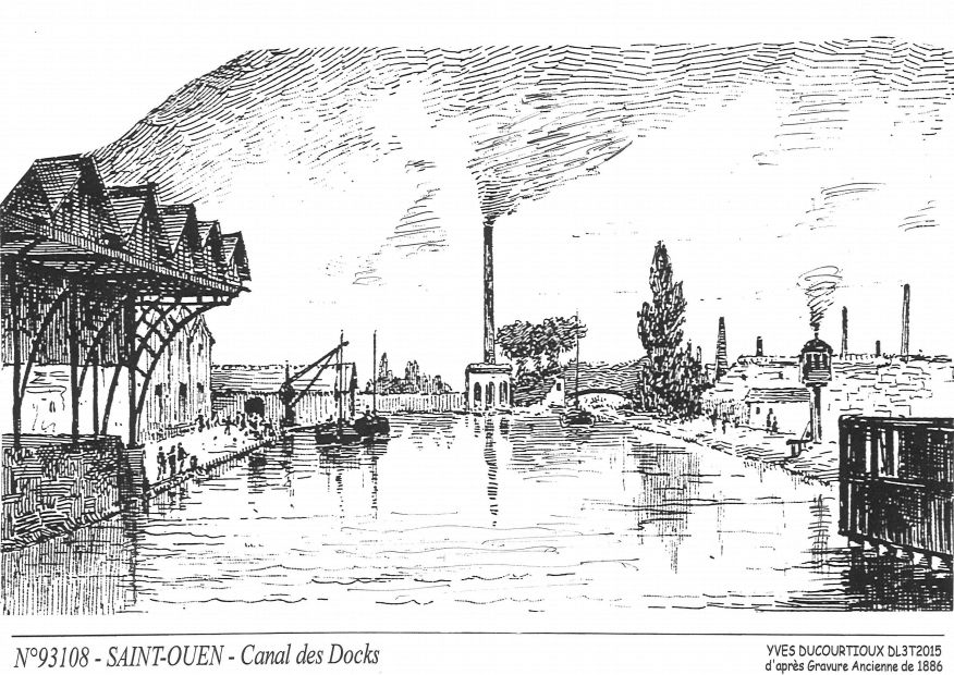 Cartes postales ST OUEN - canal des docks