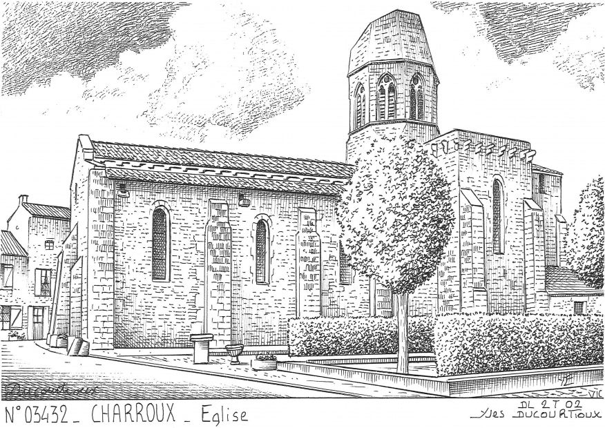 N 03432 - CHARROUX - église