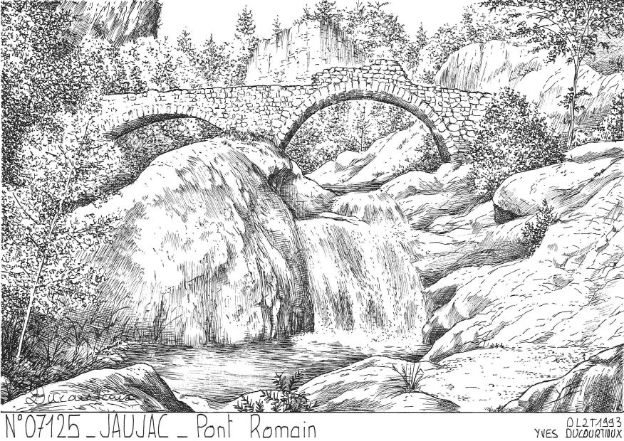 N 07125 - JAUJAC - pont romain
