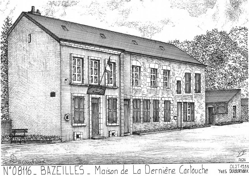 N 08116 - BAZEILLES - maison de la dernière cartouch