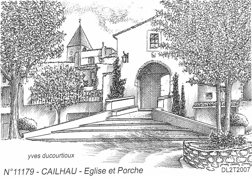 N 11179 - CAILHAU - glise et porche
