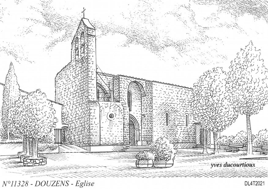 N 11328 - DOUZENS - église