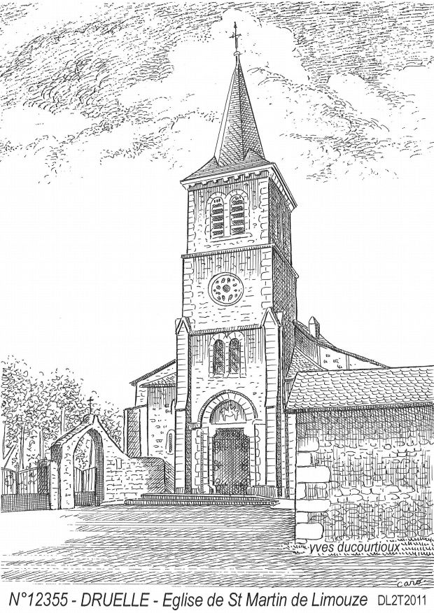 N 12355 - DRUELLE - église de st martin de limouze