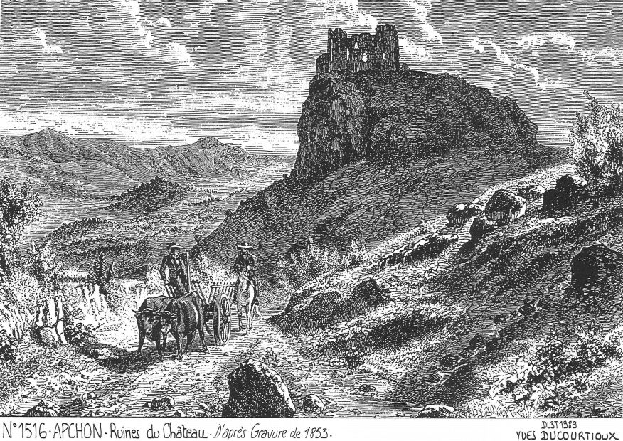 N 15016 - APCHON - ruines du ch�teau�