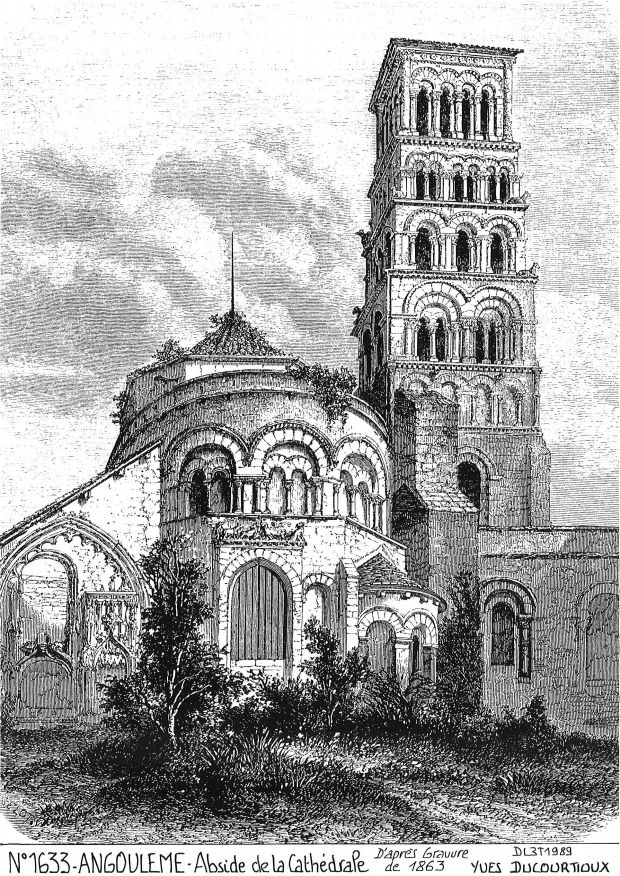 N 16033 - ANGOULEME - abside de la cath�drale (d