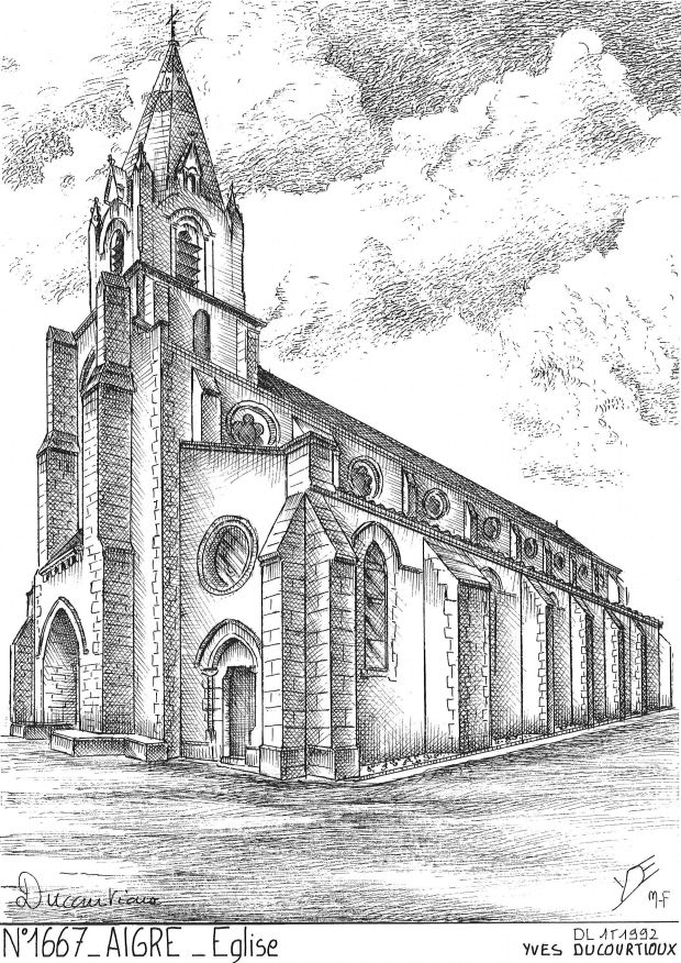N 16067 - AIGRE - église
