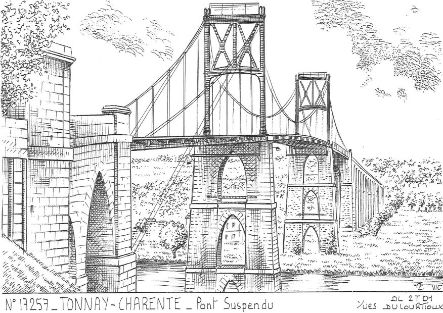 N 17257 - TONNAY CHARENTE - pont suspendu
