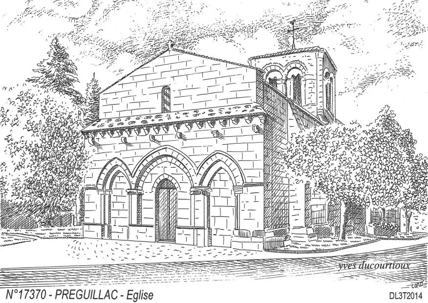 N 17370 - PREGUILLAC - église